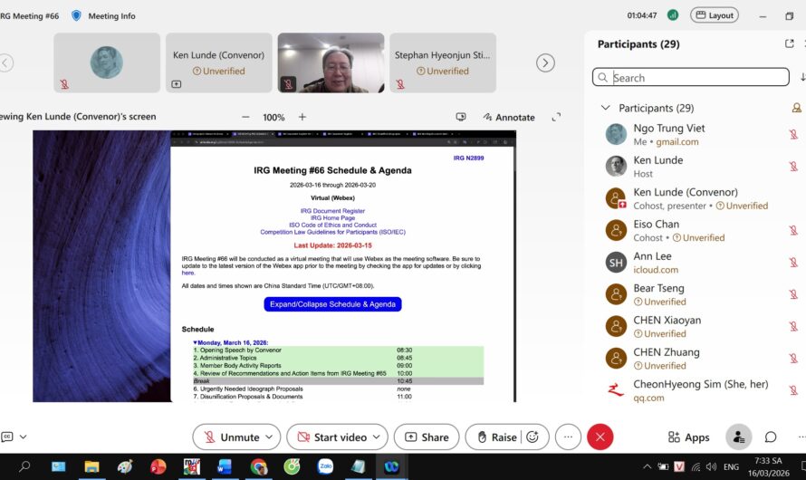 Cuộc họp IRG#66 (qua Webex)